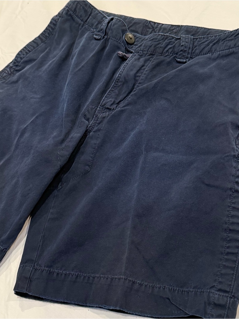 Polo Ralph Lauren Shorts Men’s Size 34 Navy Blue Button Drawstring Chino Vintage